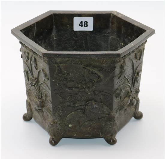 Chinese bronze jardiniere